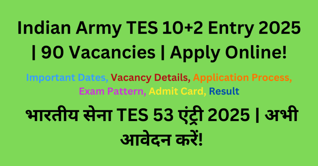 Indian Army TES 53 Notification 2024